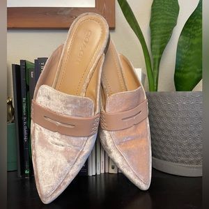 COACH Nova Pink Crushed Velvet Loafer Slides (size 9)
